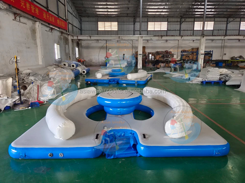 Custom Inflatable Floating Wave Loading Dock, Inflatable Jet Ski Dock Inflatable Water Platform