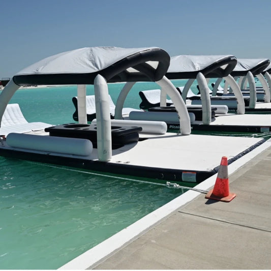 Custom Inflatable Floating Wave Loading Dock, Inflatable Jet Ski Dock Inflatable Water Platform