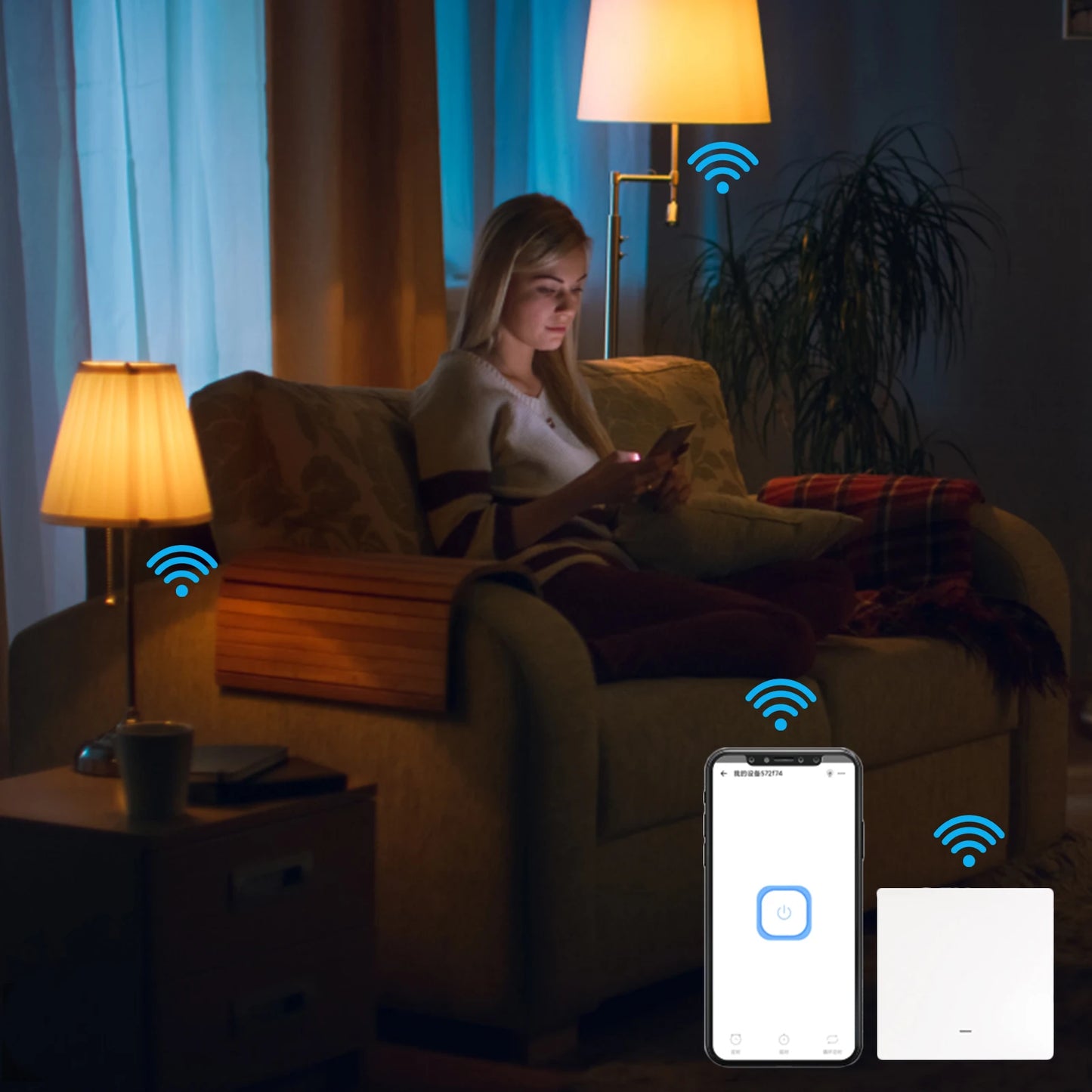 Smart Switches 1/2/3 Way Touch Wifi Light Switch Grey White Smart Switches 2.4GHz Alexa Compatible Home Decoration For Google