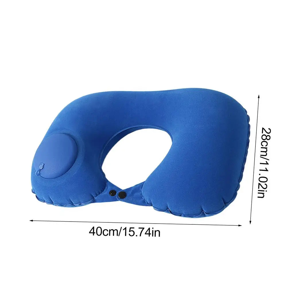 Inflatable Neck Pillow U-Shaped Neck Support Pillow Comfortable Pillow Portable Neck Protector For Travel Airplane Car