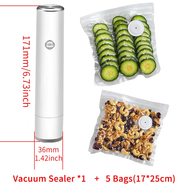 Intelligent charging models portable handheld mini vacuum sealer food preservation home storage automatic pumping compressor