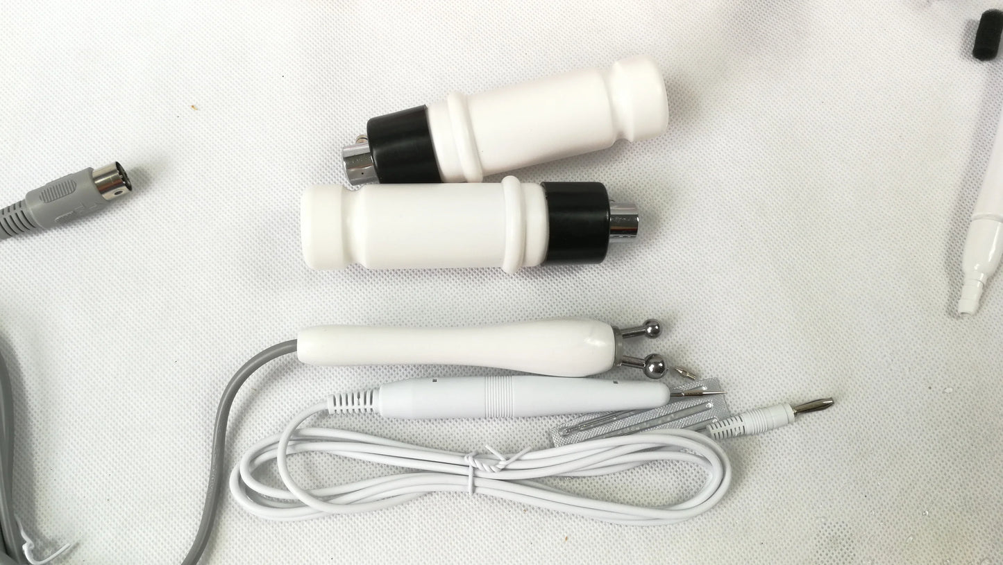 Allfond Ultrasonic Bio RF Vacuum Galvanic High Frequency Spray Multifunction Facial Machine for Beauty Skin