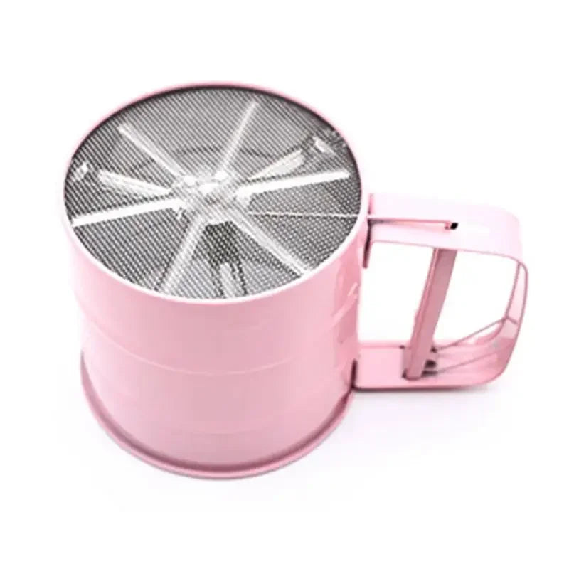 1 Pcs Stainless Steel Sieve Cup Powder Flour Baking Tool Icing Sugar Mesh Sieve Colander Crank Sifter Kitchen Tools Cocina Knife