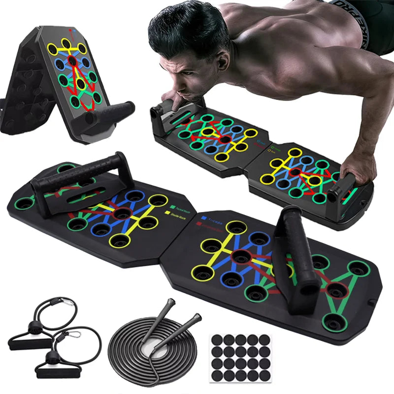Portable Multifunctional Foldable Fitness Equipment For Chest Abdomen Arms/Back Training