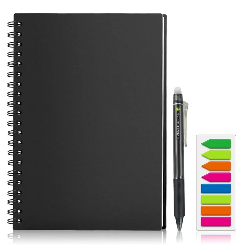 A4 Reusable Erasable Notebook With Pen&Cloth Microwave Heating Waterproof Notepad Office School Smart Notebook