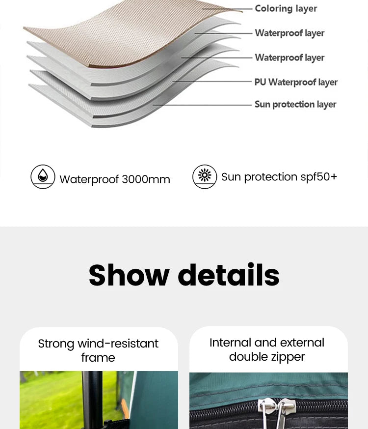 Hiking Tent 3-12 Person Rainproof