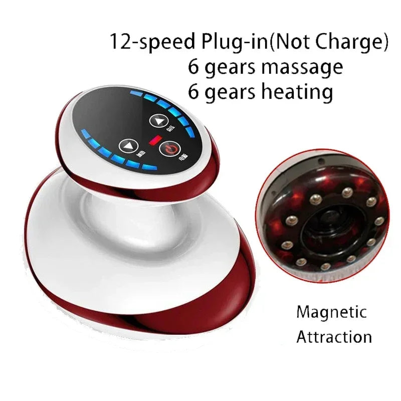 Electric Scrapin, Cupping, Suction, Heating, Fat Burner, Anti-cellulite Massager