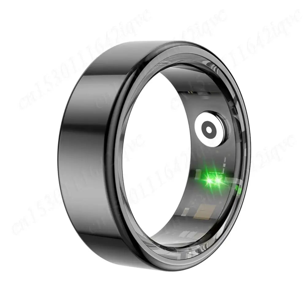 R02 Smart Ring Sleep Monitor Bluetooth5.0 Blood Oxygen Tracker Fitness Tracker Ring IP68 & 5ATM Waterproof Multi-sport Modes