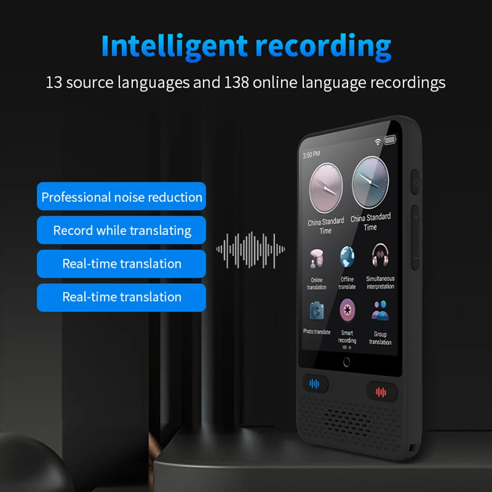 Portable Language Translator Device 138 Real-time Languages Instant Voice Translator with Online Offline Translation
