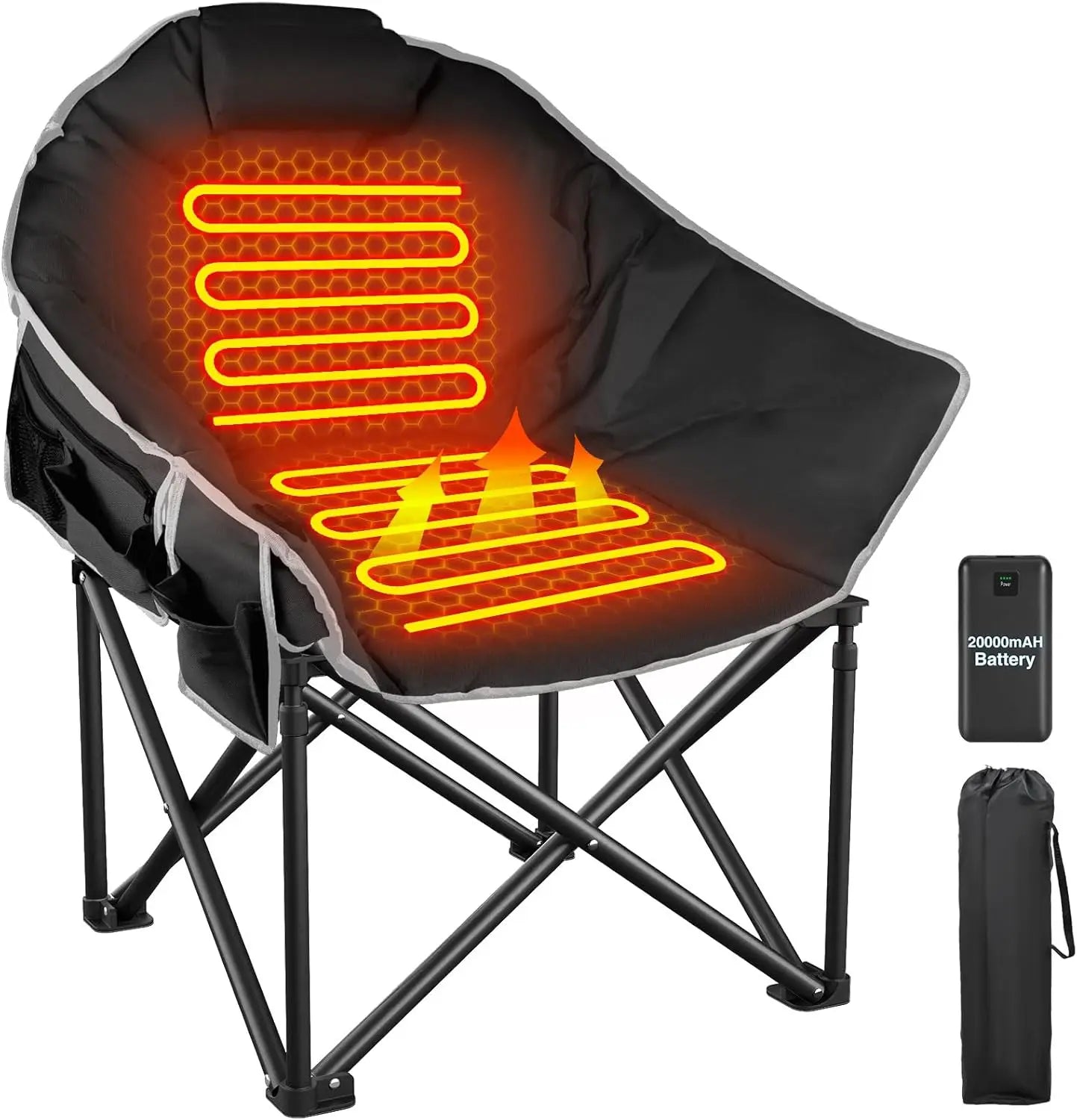 Oversized Chair with Dual Heating 3 level Zones