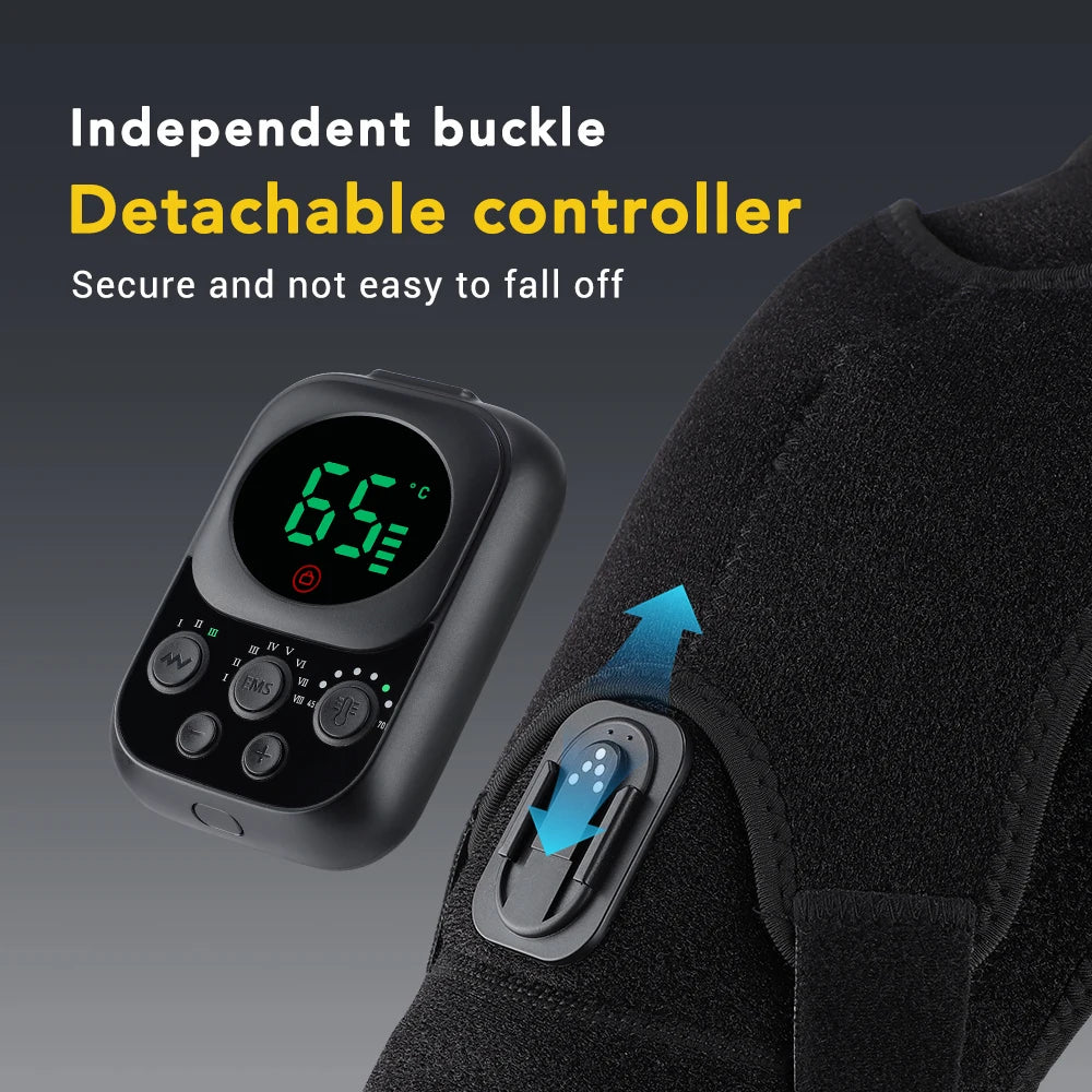 Electric Shoulder Brace 3 Gear Heated Vibration Massage Shoulder Support Massage Belt Arthritis Joint Injury Blood Circulation