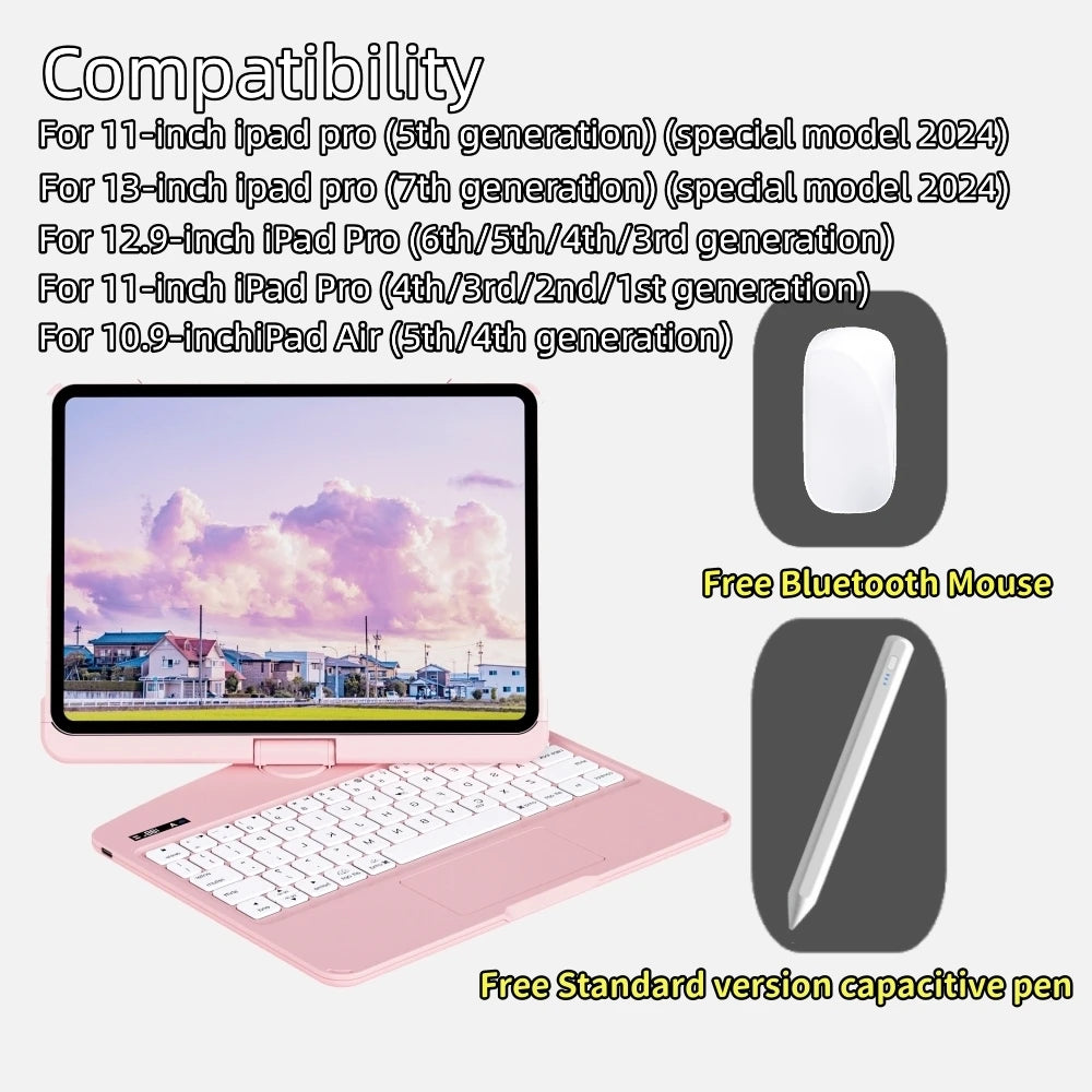 iFacemall Magic Keyboard for IPad Pro 11 12 9 12.9 Air 4 Air 5 for IPad 10th Generation Pro 12 9 6th 5th 4th 3rd Gen Cover Case