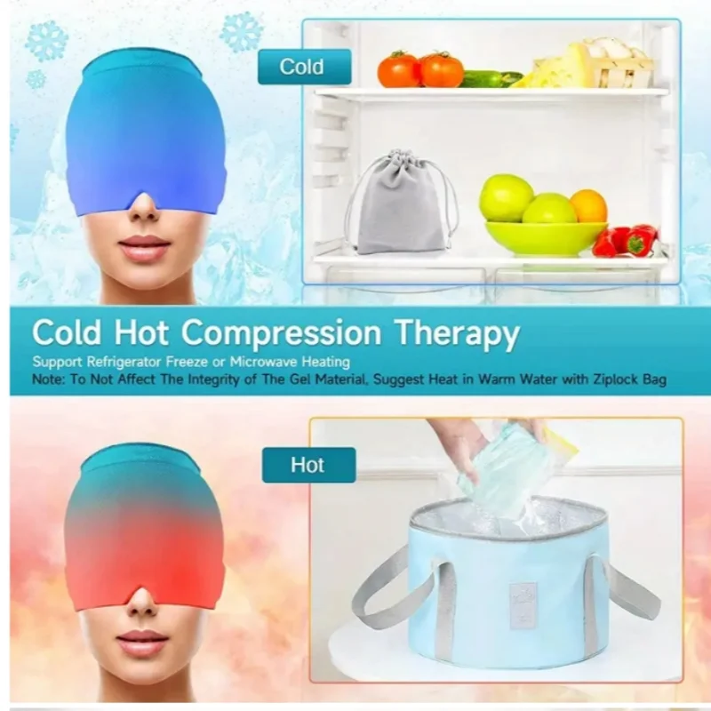 Migraine Relief Headgear – Gel Ice Cap for Pain Relief