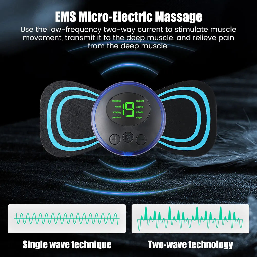Mini Portable EMS Neck Massager – Cervical Pain Relief & Shoulder Relaxation