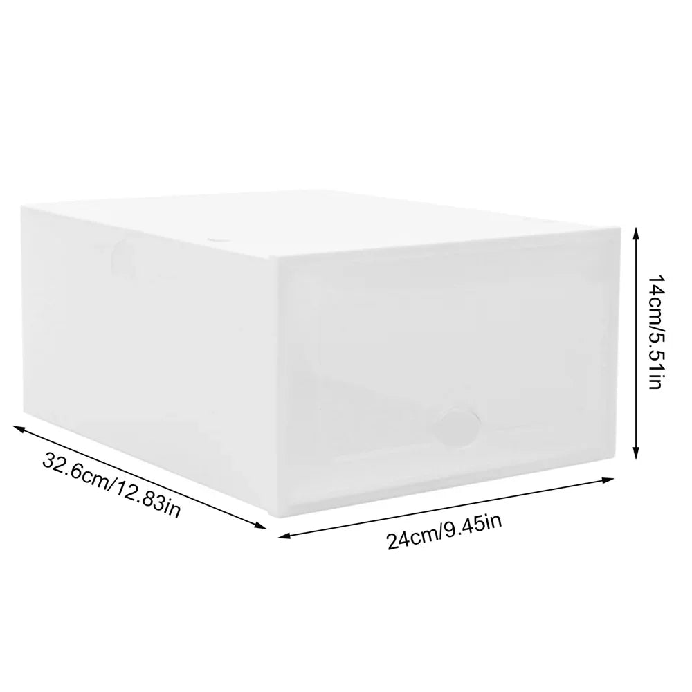 20Pc Stackable Shoe Box Clear Plastic Display Shoe Case Sneaker Organizer Durable Shoes Container Dustproof