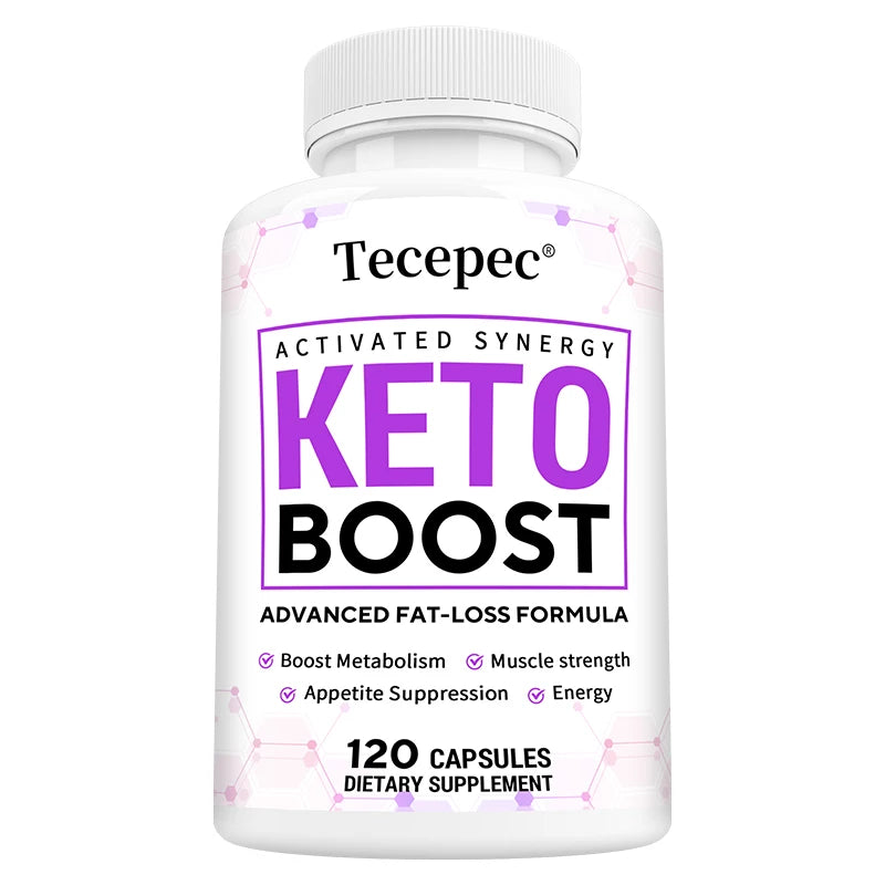 Keto Boost, Supports Balanced Energy Levels and Weight, Naturally Boosts Muscle Strength, Stress Relief, 120 Capsules