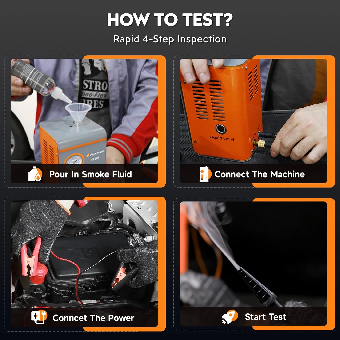 Automotive Smoke Machine 12V Built-in Air Pump EVAP Vacuum Leak Detector Car Pipe Leakage Diagnostic Tester