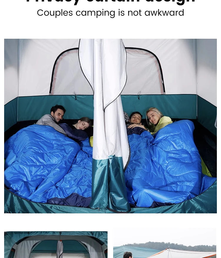 Hiking Tent 3-12 Person Rainproof