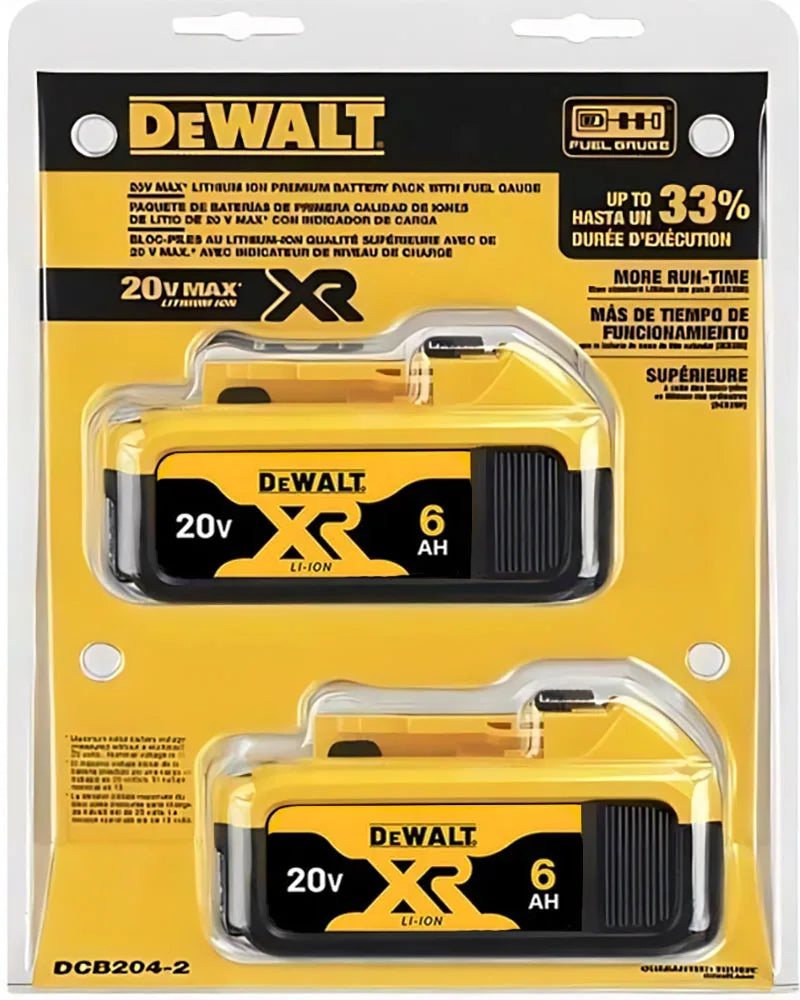 High Rate 100% Genuine Dewalt 20V Battery, 2AH 5AH 6AH Rechargeable Lithium Ion Battery, Dewalt DCB200 Power Tool Battery
