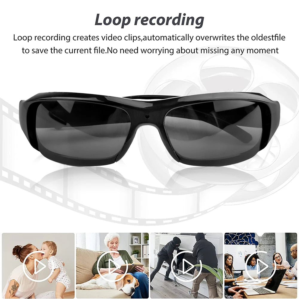 HD 1080P Glasses Camera Security Sports Video Recorder Surveillance Camcorder For Driving