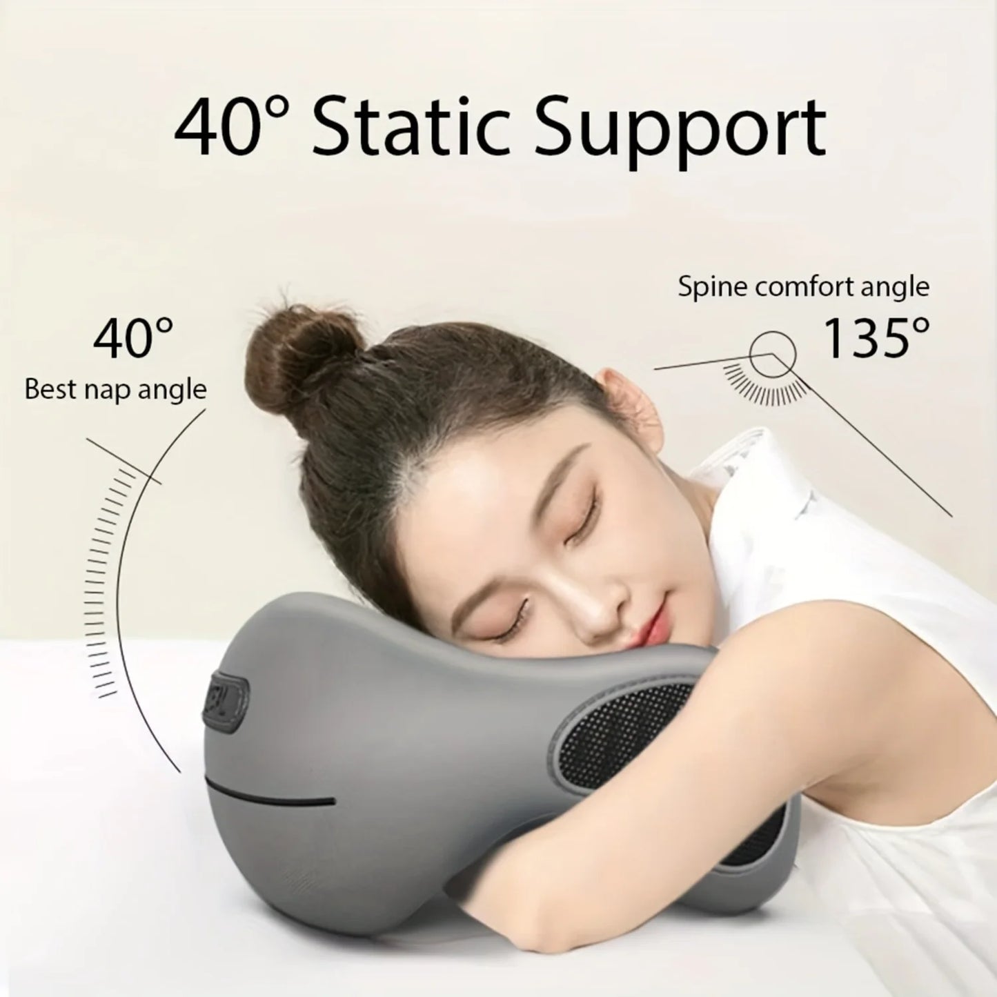1pc Multifunction Memory Foam Neck Pillow for Cervical Health Massage, Soft Travel Pillow for Sleeping with Slow Rebound - Perfe