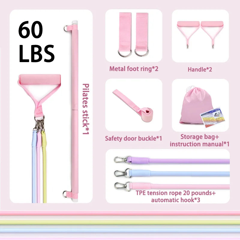 Portable Tensioner Kit With Latex Resistance Band
