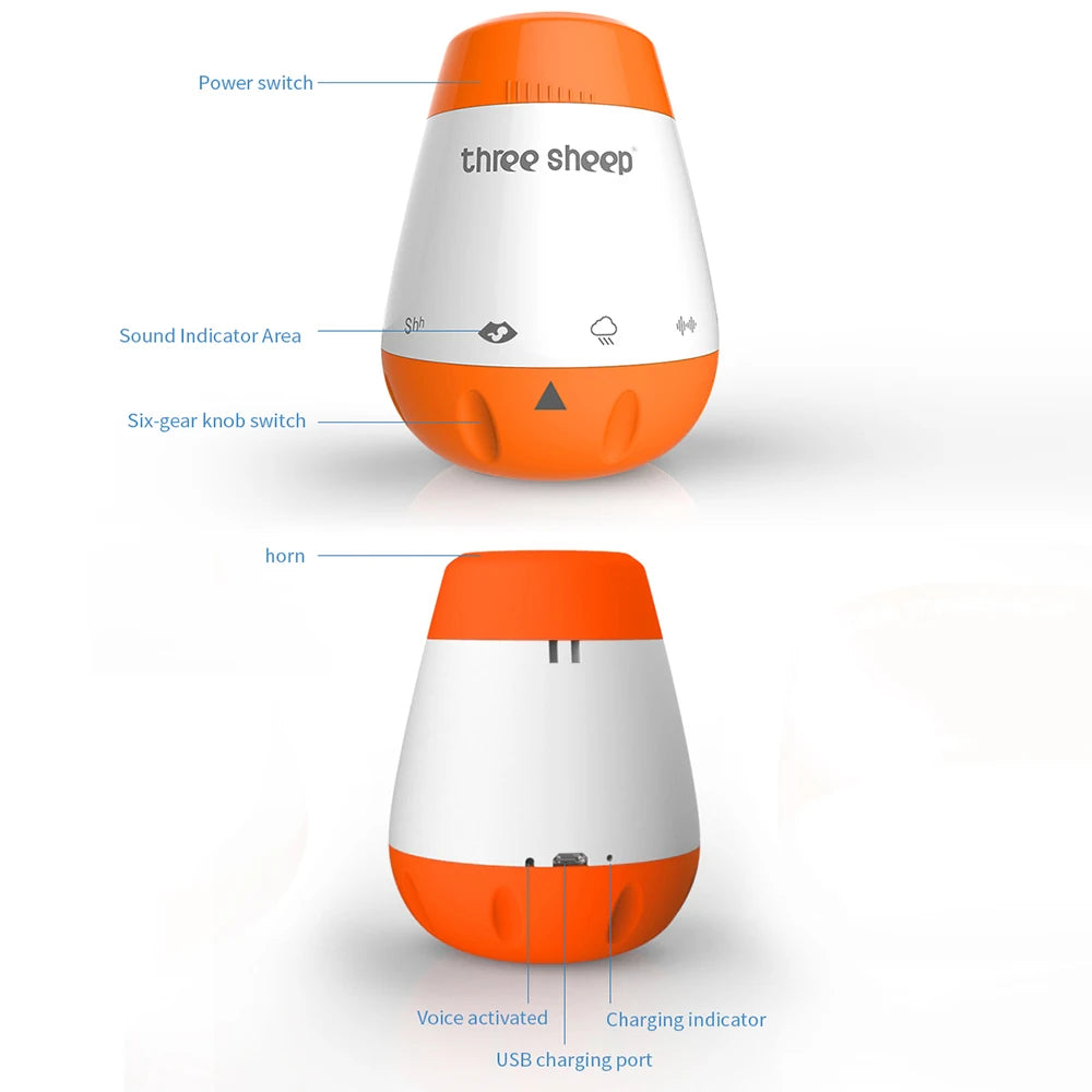Baby Noise Machine Smart Music Voice Sensor Infants Bad Sleep Helper Therapy Sound Monitor Generator for Babies Relax Toy